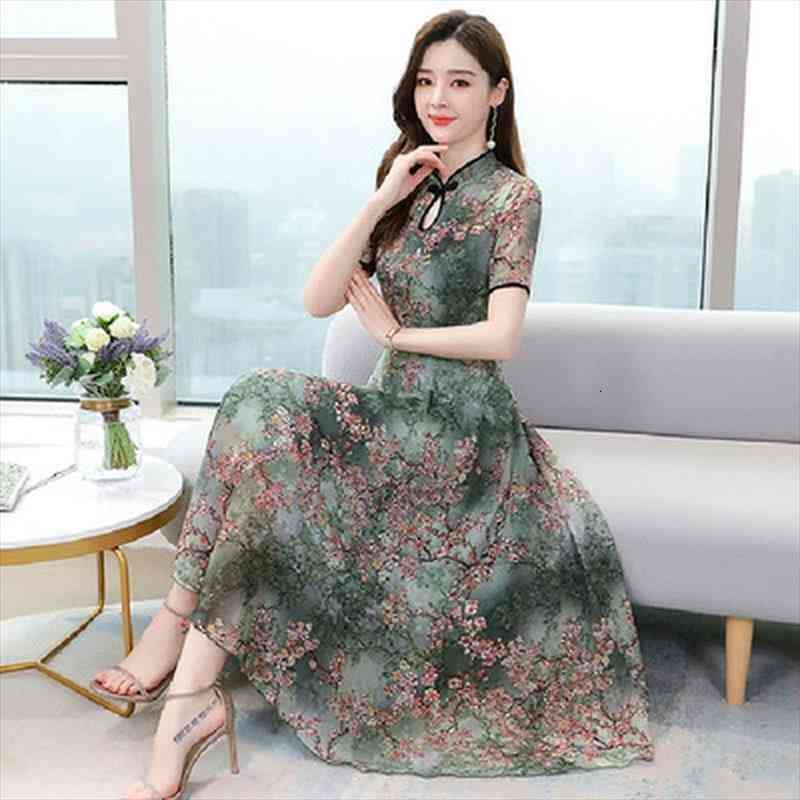 fashion women floral print dress vintage short sleeve casual dress women cheongsam party, Black;gray
fashion women floral print dress vintage short sleeve casual dress women cheongsam party, Black;gray