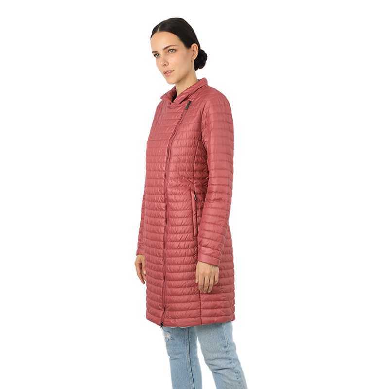 Long Women Down Jacket Parka Warm Quilted Coats Cotton Windproof Quality Clothes Lightweight High Street Top Quality Lady17-82 210819