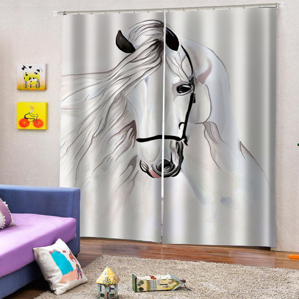 3D Curtain Horse The Animal Printing Curtains For Living Room Bedroom Window Treatment White Drapes, Customize
3D Curtain Horse The Animal Printing Curtains For Living Room Bedroom Window Treatment White Drapes, Customize
