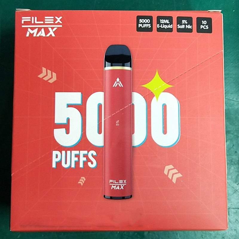 Original Flex max Disposable Vape kits e cigarette 5000+ Puffs Vaporizers Device Cartridges 12ml Pre-Filled 1200mAh USB recharging Battery
Original Flex max Disposable Vape kits e cigarette 5000+ Puffs Vaporizers Device Cartridges 12ml Pre-Filled 1200mAh USB recharging Battery