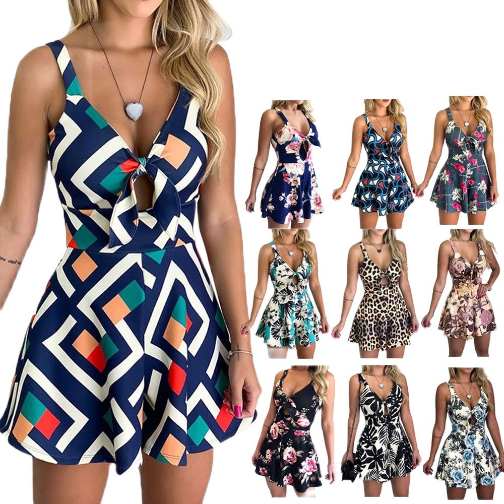 Summer Fashion Women Chest Bowknot Floral Jumpsuit Printed Strap Playsuit Siamese Romper Shorts, Default color
Summer Fashion Women Chest Bowknot Floral Jumpsuit Printed Strap Playsuit Siamese Romper Shorts, Default color