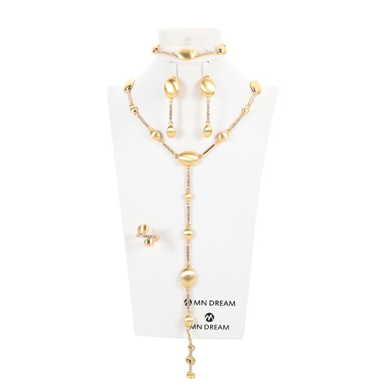 Earrings & Necklace Sale Luxury Dubai Gold Jewelry Sets For Women Bracelet Ring African Wedding Bridal Set, Silver
Earrings & Necklace Sale Luxury Dubai Gold Jewelry Sets For Women Bracelet Ring African Wedding Bridal Set, Silver
