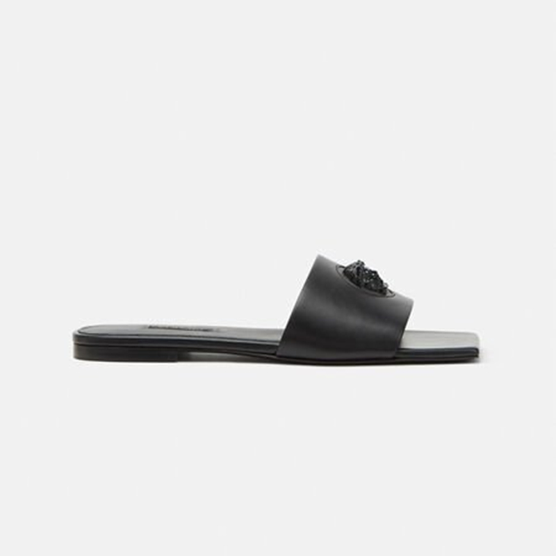 new women LA MEDUSA leather slippers luxury designer shoes flip flop casual shoes sandals black pink Spring and summer counter with box, Color2
new women LA MEDUSA leather slippers luxury designer shoes flip flop casual shoes sandals black pink Spring and summer counter with box, Color2