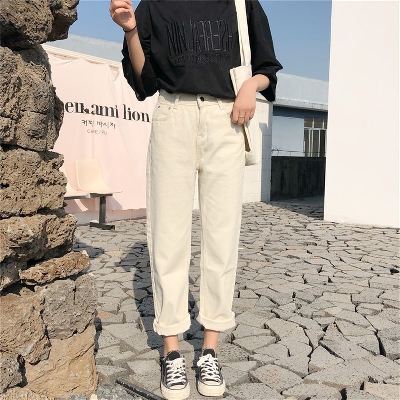 Women Casual Pants Solid Chic Pant Womens Simple High Waist Pockets Straight Harajuku Korean Trousers Arrival 10385 210518