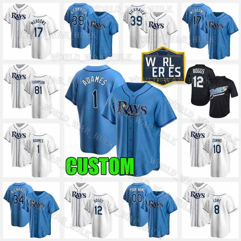 1 Willy Adames Jersey Tampa Bay Rays 39 Kevin Kiermaier 12 Wade Boggs Baseball Blake Snell 8 Brandon Lowe Ji-Man Choi Custom, Blue;black
1 Willy Adames Jersey Tampa Bay Rays 39 Kevin Kiermaier 12 Wade Boggs Baseball Blake Snell 8 Brandon Lowe Ji-Man Choi Custom, Blue;black