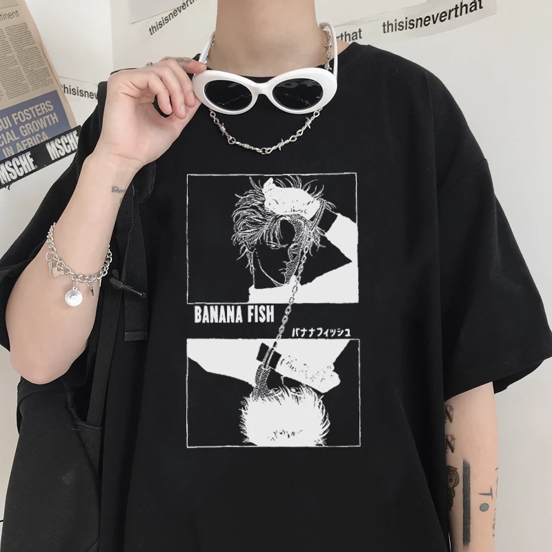 Anime BANANA FISH Japanese Manga Oversized Men's clothes T-shirt Harajuku Gothic Tops Aesthetic Tee Vintage Hip hop T Shirts, White
Anime BANANA FISH Japanese Manga Oversized Men's clothes T-shirt Harajuku Gothic Tops Aesthetic Tee Vintage Hip hop T Shirts, White