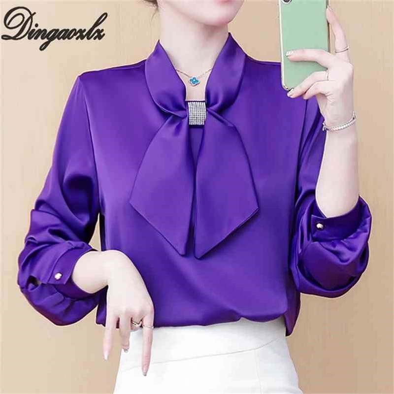 Dingaozlz fashion ribbon Tops spring OL shirt Elegant Women Chiffon blouse 210517, Red
Dingaozlz fashion ribbon Tops spring OL shirt Elegant Women Chiffon blouse 210517, Red