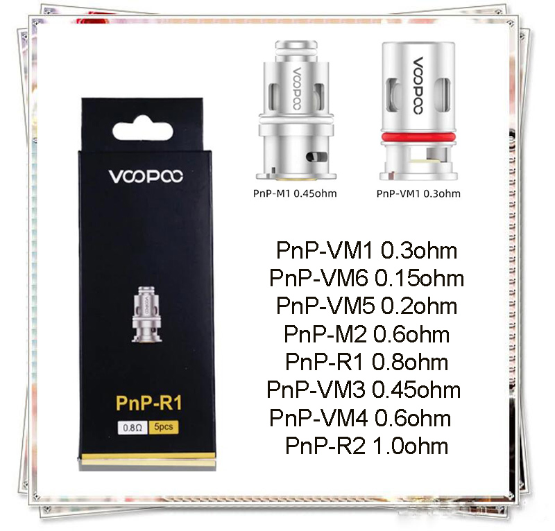 Topquality VOOPOO PNP PnP-VM1 0.3ohm coil PnP-C1 1.2ohm PnP-R1 ReplacmentCoil Replacment for Drag baby Trio Kit Tank vs boostcoil
Topquality VOOPOO PNP PnP-VM1 0.3ohm coil PnP-C1 1.2ohm PnP-R1 ReplacmentCoil Replacment for Drag baby Trio Kit Tank vs boostcoil