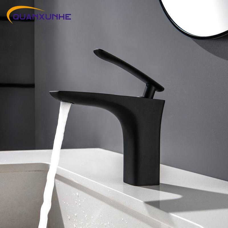 Bathroom Sink Faucets QUANXUNHE Luxury Basin Faucet Cold Control Single Handle Hole Tap Black Gold Multicolor Brushed Taps
Bathroom Sink Faucets QUANXUNHE Luxury Basin Faucet Cold Control Single Handle Hole Tap Black Gold Multicolor Brushed Taps