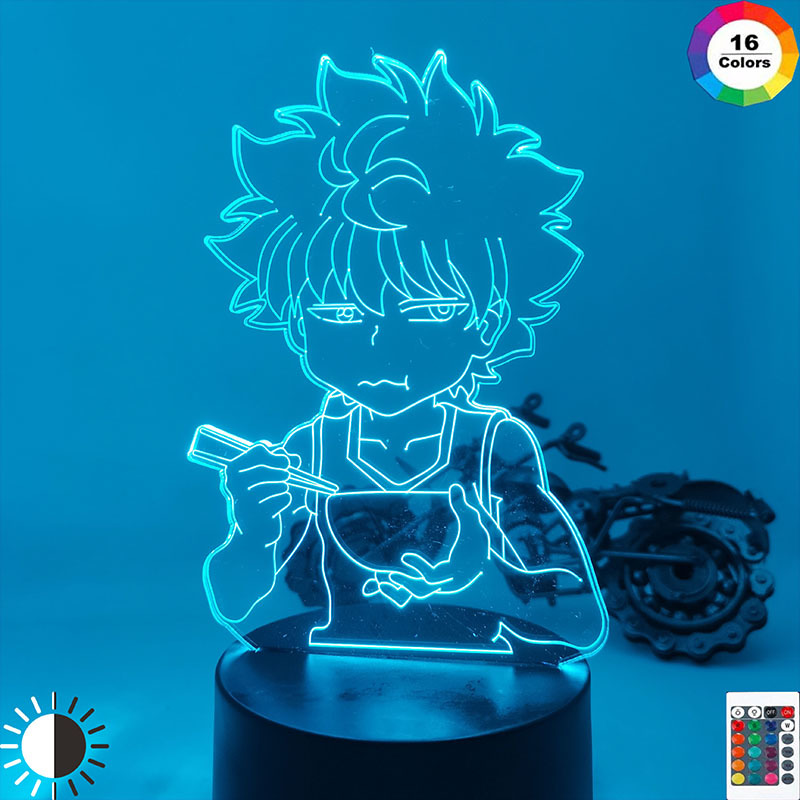 

Led Light for Kids Bedroom Decor Hxh Night Anime Gift Acrylic Neon 3d Lamp Xmas Birthday Killua Cute DIY New Year