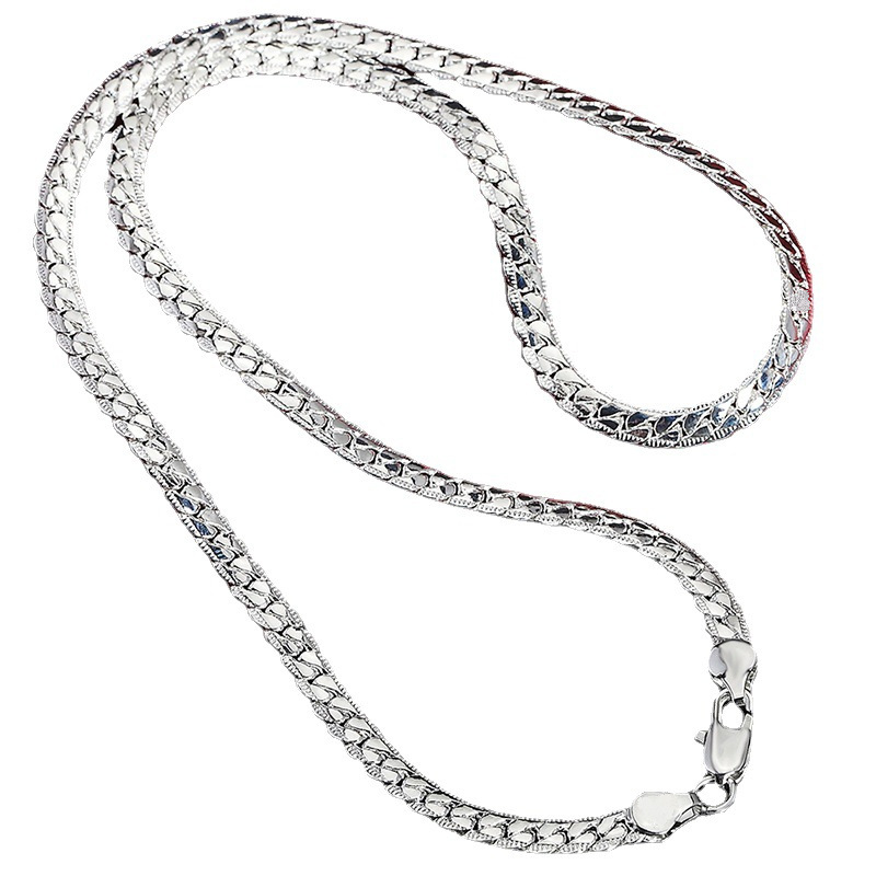925 Sterling Silver 6mm Full Sideways Necklace 18/20/24 Inch Chain For Woman Men Fashion Wedding Engagement Jewelry 1201 T2
925 Sterling Silver 6mm Full Sideways Necklace 18/20/24 Inch Chain For Woman Men Fashion Wedding Engagement Jewelry 1201 T2