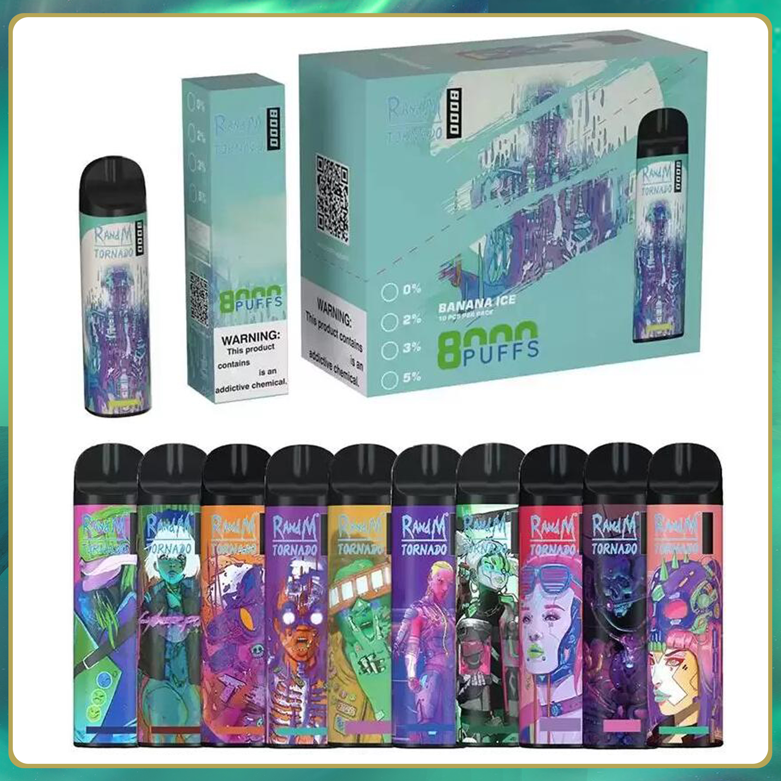 100% Original RandM Tornado 8000 Puffs RandM Disposable E Cigarettes Vaporizer 16ml Device 1000mAh Rechargeable Battery Airflow Control MESH
100% Original RandM Tornado 8000 Puffs RandM Disposable E Cigarettes Vaporizer 16ml Device 1000mAh Rechargeable Battery Airflow Control MESH