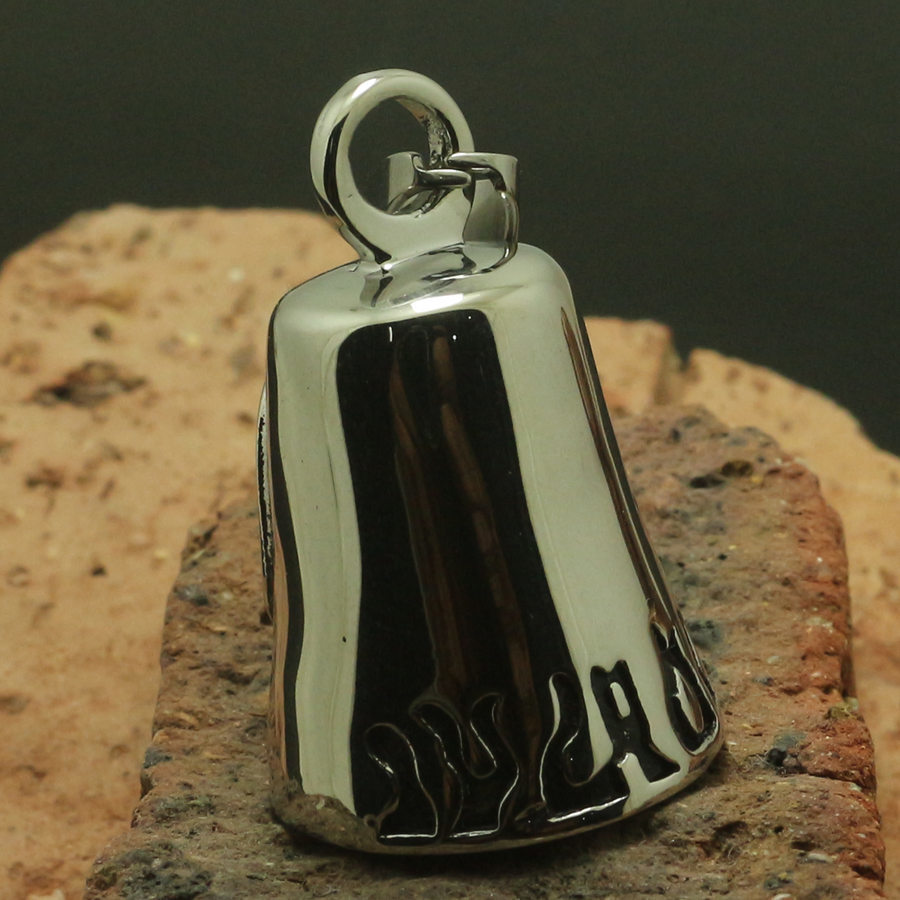 Factory Price Men Boy 316L Stainless Cool Biker Polishing Bell Pendant For Rider 201014