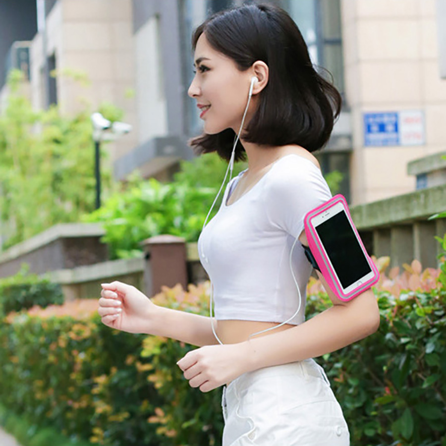 Water-resistant Sports Armband Cases Pouch Universal Sportband Sleeve Arm Bag with Adjustable Touch Fastener and Key Holder for Cell Phone