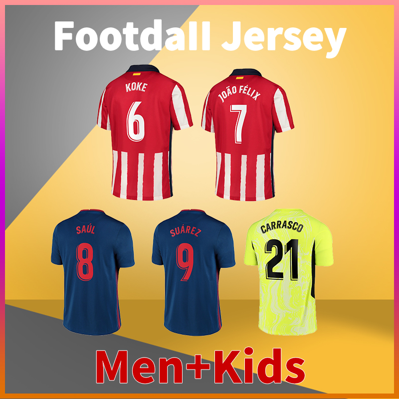 Atletico Madrid Home Away third Soccer Jersey 20 21 JOAO FELIX MORATA KOKE DIEGO COSTA H.HERRERA CORREA SUAREZ football shirt Men tshirts + Kids Kit uniform, Patch
Atletico Madrid Home Away third Soccer Jersey 20 21 JOAO FELIX MORATA KOKE DIEGO COSTA H.HERRERA CORREA SUAREZ football shirt Men tshirts + Kids Kit uniform, Patch