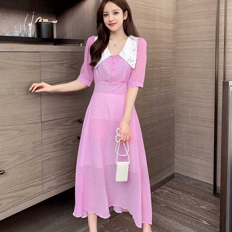 Vintage Women Elegant Polka Dot Chiffon Party Dress For Fashion Pink High Waist Midi Dresses 210526, Purplr
Vintage Women Elegant Polka Dot Chiffon Party Dress For Fashion Pink High Waist Midi Dresses 210526, Purplr