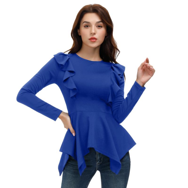 Women's Blouses & Shirts Women Blouse Peplum Tops Long Sleeve Crew Neck Irregular Hem Ruffled Shirt Spring Retro Fashion Clothing Lady Slim, Wine
Women's Blouses & Shirts Women Blouse Peplum Tops Long Sleeve Crew Neck Irregular Hem Ruffled Shirt Spring Retro Fashion Clothing Lady Slim, Wine