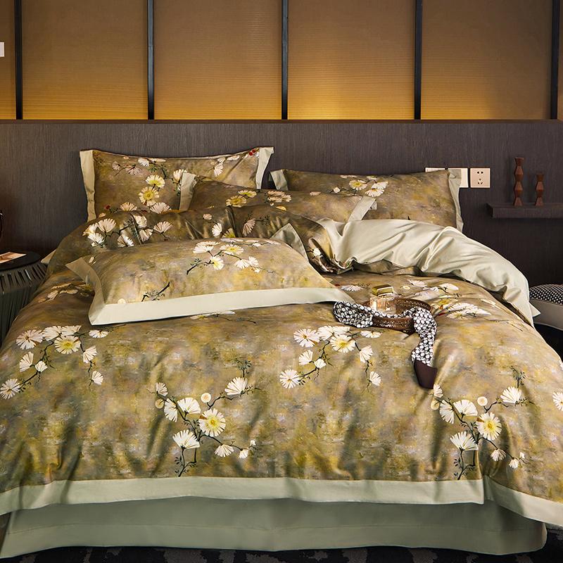 Bedding Sets Luxury Flowers Cotton Set Satin Duvet Cover Bed Linen Fitted Sheet Pillowcases Home Textile King Queen Size 4PCS, 10
Bedding Sets Luxury Flowers Cotton Set Satin Duvet Cover Bed Linen Fitted Sheet Pillowcases Home Textile King Queen Size 4PCS, 10