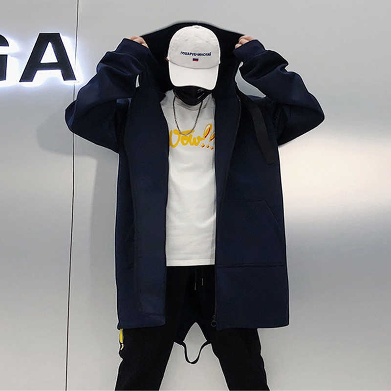 Long Jacket Men Print Fashion Spring Harajuku Windbreaker Overcoat Male Casual Outwear Hip Hop Streetwear Coats Plus Size 210819
