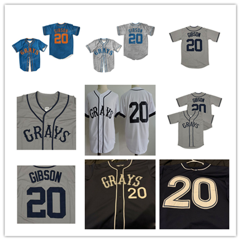 20 Josh Gibson Jersey Homestead Grays Negro League Button Down Grey Baseball Jerseys, As
20 Josh Gibson Jersey Homestead Grays Negro League Button Down Grey Baseball Jerseys, As