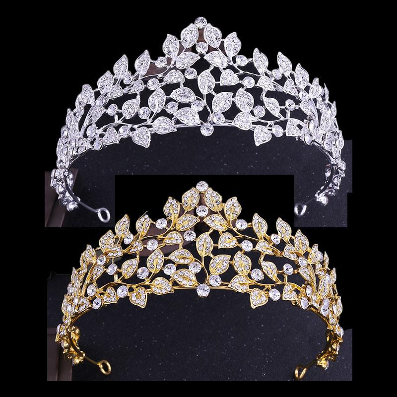 Hair Clips & Barrettes Luxury Vintage Baroque Gold Color Leaf Crown Shinning Rhinestone Wedding Accessories Head Jewelry Bridal EA, Golden;silver
Hair Clips & Barrettes Luxury Vintage Baroque Gold Color Leaf Crown Shinning Rhinestone Wedding Accessories Head Jewelry Bridal EA, Golden;silver