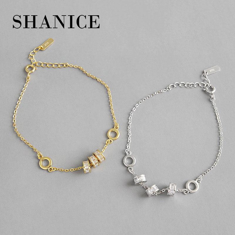 Link, Chain SHANICE INS 925 Sterling Silver Bracelet Lucky Transshipment Beads Cubic Zirconia Jewelry Rose Gold Women's All-match 
Link, Chain SHANICE INS 925 Sterling Silver Bracelet Lucky Transshipment Beads Cubic Zirconia Jewelry Rose Gold Women's All-match