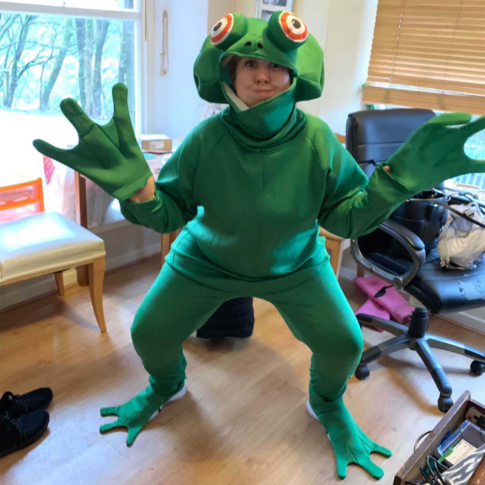 Men Halloween Party Costume Open Face Jumpsuit Bodysuit Cosplay Frog Costume Women Funny Clothings
Men Halloween Party Costume Open Face Jumpsuit Bodysuit Cosplay Frog Costume Women Funny Clothings