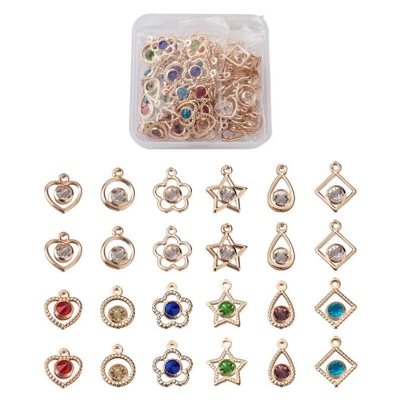 Charms 1 Box Alloy Pendants Links Connectors With Crystal Rhinestones Light Gold For Jewelry Making DIY Bracelet Necklace
Charms 1 Box Alloy Pendants Links Connectors With Crystal Rhinestones Light Gold For Jewelry Making DIY Bracelet Necklace