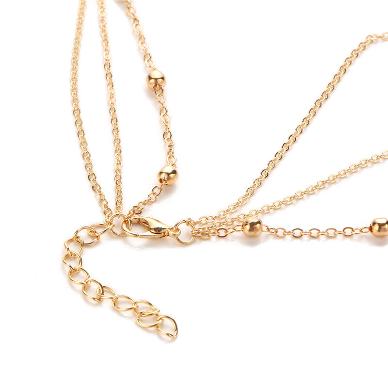 Blue Evil Eye Stone Necklaces Women Natural Crystal Quartz Chakra Bullet Hexagonal Prism Point Healing Pendant Beads Necklace Fashion Multi Layered Ch