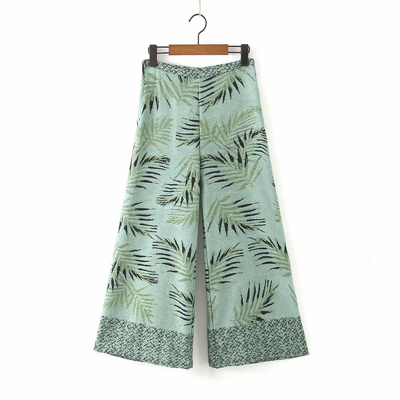 Casual Floral Summer Wide Leg Pants Women High Waist Comfy Linen Printed Zipper Trousers Loose Ankle Length XZ2463 210525, Green
Casual Floral Summer Wide Leg Pants Women High Waist Comfy Linen Printed Zipper Trousers Loose Ankle Length XZ2463 210525, Green