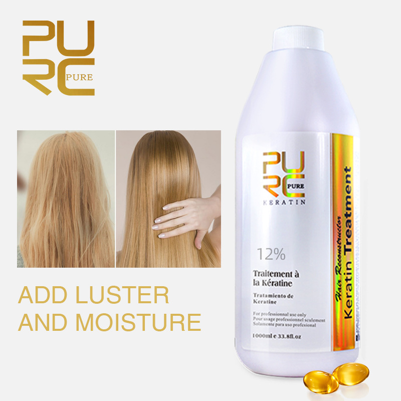 Luxury PURC Straightening Product 12% Brazilian Keratin For Deep Curly Treatment Smoothing Soft Hair Care Y260312