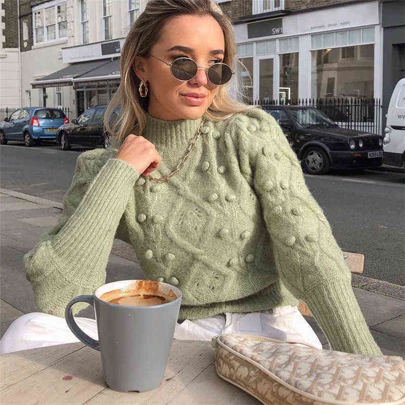 Stylish Turtleneck Hairball Women Sweater Autumn Winter Puff Sleeve Knitted Sweater Female Streetwear Ladies Pullover Y1110, As picture
Stylish Turtleneck Hairball Women Sweater Autumn Winter Puff Sleeve Knitted Sweater Female Streetwear Ladies Pullover Y1110, As picture