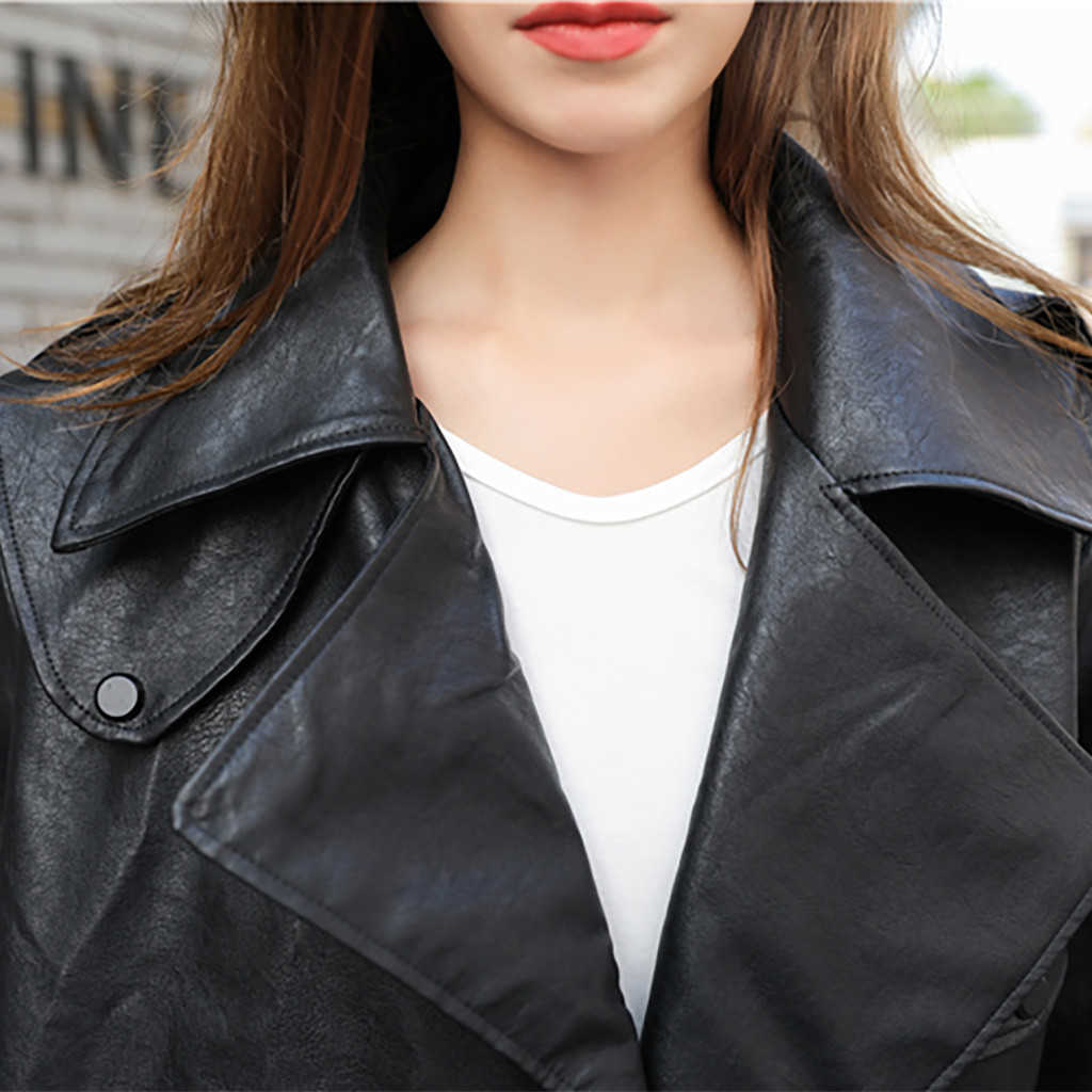LY VAREY LIN Winter Fashion Turn-down Collar Jacket Streetwear Women Zipper Biker 210526