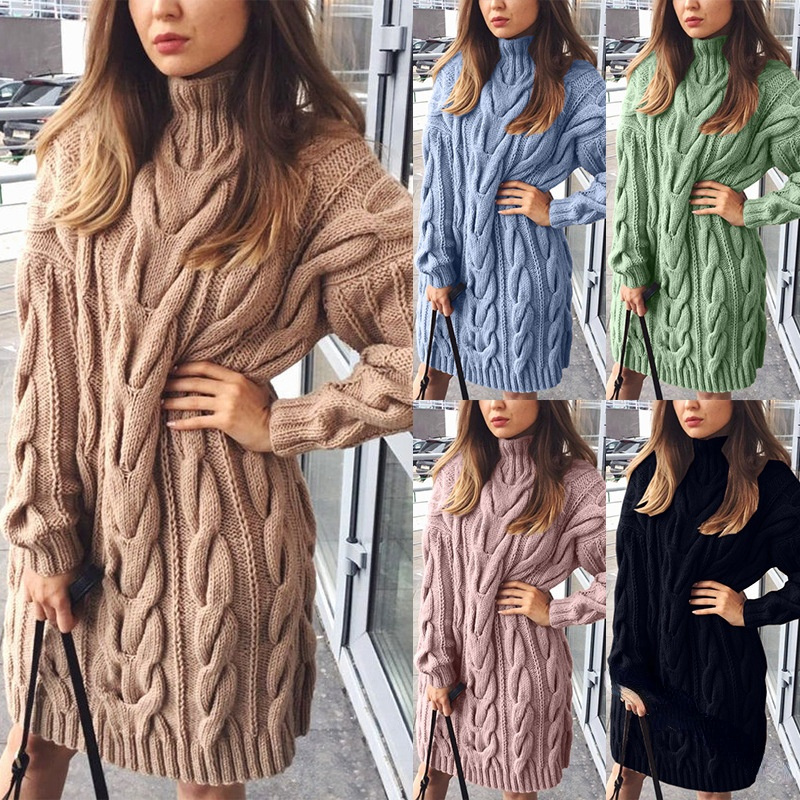 Women's Sweater Jumper Dress Knee Length Dress Blue Khaki Green Black Long Sleeve Solid Color Fall Round Neck Casual Loose 2021, Black;gray
Women's Sweater Jumper Dress Knee Length Dress Blue Khaki Green Black Long Sleeve Solid Color Fall Round Neck Casual Loose 2021, Black;gray
