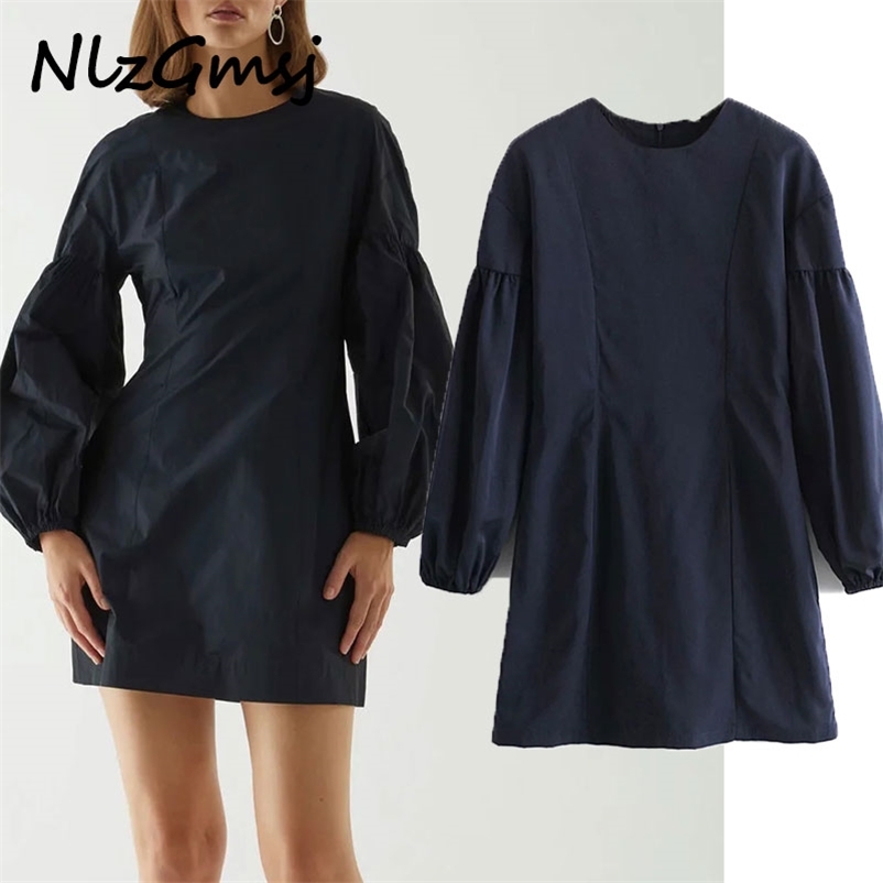 Dres Spring Lantern Sleeve Collect Waist O-Neck Solid Temperament Ladies 210628, As picture
Dres Spring Lantern Sleeve Collect Waist O-Neck Solid Temperament Ladies 210628, As picture