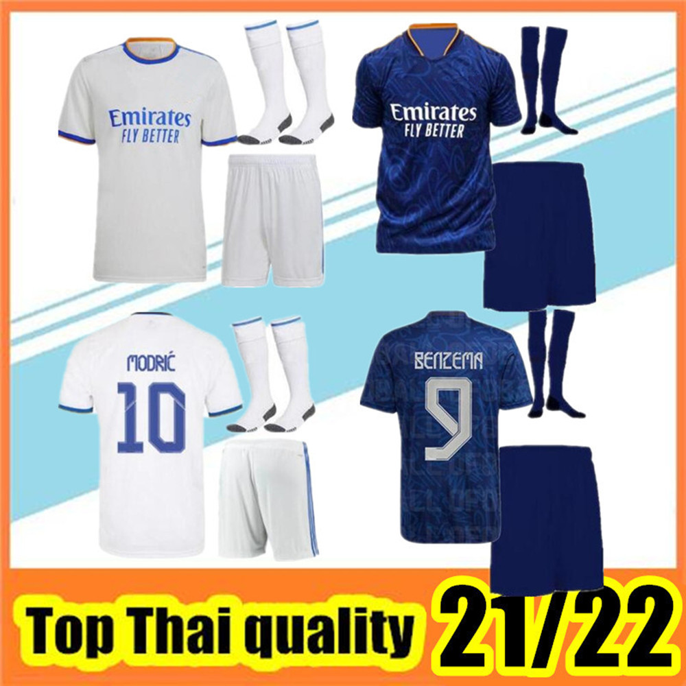 REAL MADRID Jerseys 2021 2022 Soccer Jersey HAZARD SERGIO RAMOS BENZEMA MODRIC Camiseta Football Shirt Uniforms Men + Kids kit, Away
REAL MADRID Jerseys 2021 2022 Soccer Jersey HAZARD SERGIO RAMOS BENZEMA MODRIC Camiseta Football Shirt Uniforms Men + Kids kit, Away