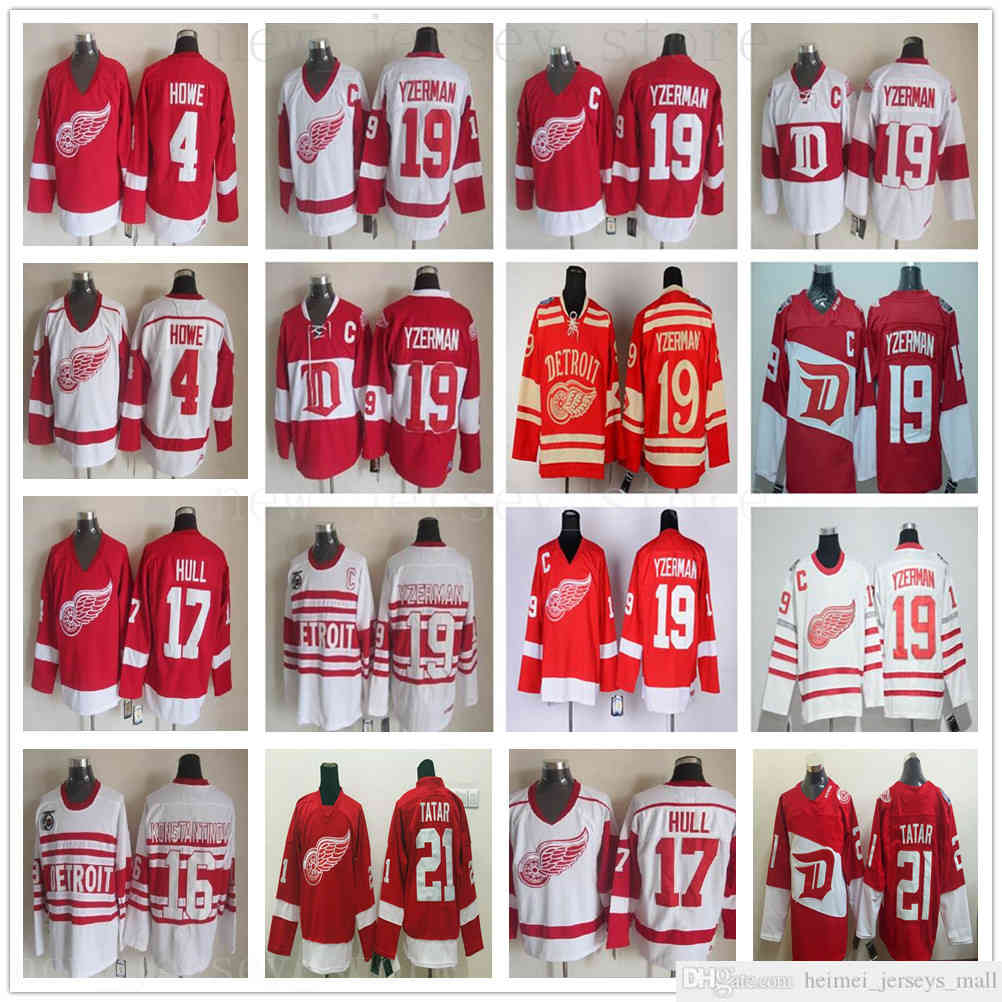 Vintage CCM Detroit Red Wings 19 Steve Yzerman Jersey Hockey Winter Classic 16 Vladimir Konstantinov 17 Brett Hull 21 Tomas Tatar Jerseys, Black;red
Vintage CCM Detroit Red Wings 19 Steve Yzerman Jersey Hockey Winter Classic 16 Vladimir Konstantinov 17 Brett Hull 21 Tomas Tatar Jerseys, Black;red
