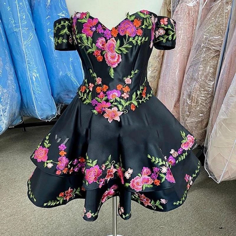Sexy Black Off the shoulder Short Homecoming Prom Dress with Cap Sleeves 3D Floral Flowers Satin Ruched Corset Mini Quinceanera Graduation Cocktail Dresses, Light yellow
Sexy Black Off the shoulder Short Homecoming Prom Dress with Cap Sleeves 3D Floral Flowers Satin Ruched Corset Mini Quinceanera Graduation Cocktail Dresses, Light yellow