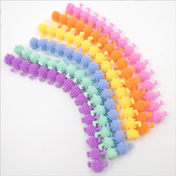Fidget Toys Squishy Cartoon Unicorn caterpillar Lala music Bracelet Unicorn decompression vent Ramen strip soft rubber toy belt