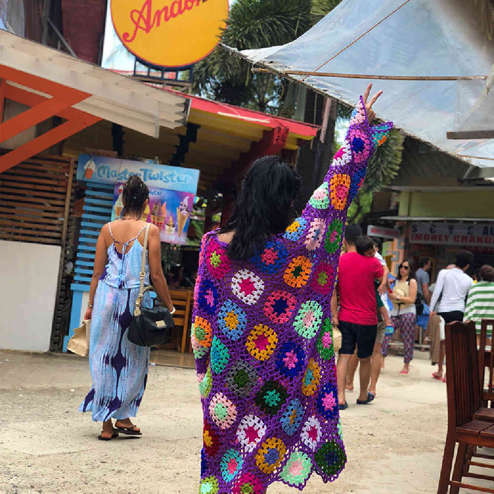 Handmade Crochet Beach Cover Up Sexy Hollow Out Mesh Knitted Tunic Swimsuit Coverup Womens Sarong Robe De Plage A442 210420