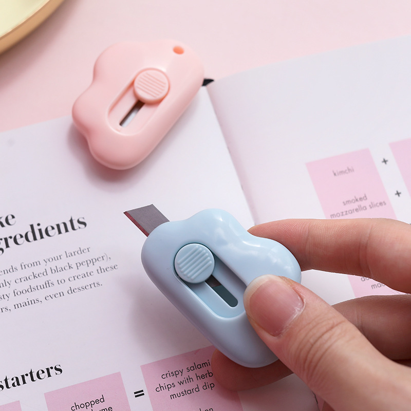 Cute Rabbit Cloud Color Mini Portable Utility Knife Papers Cutter Cutting Paper Razor Blade Office Stationery Cut Supplies от DHgate WW