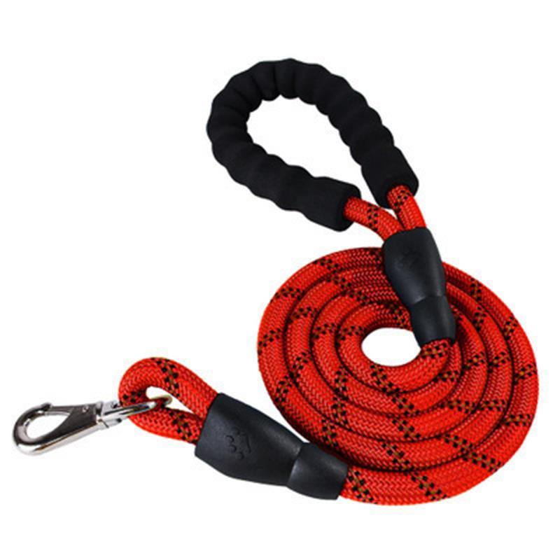 Pet products pet leash explosion-proof red pet leash chest strap reflective nylon dragon rope dog leash