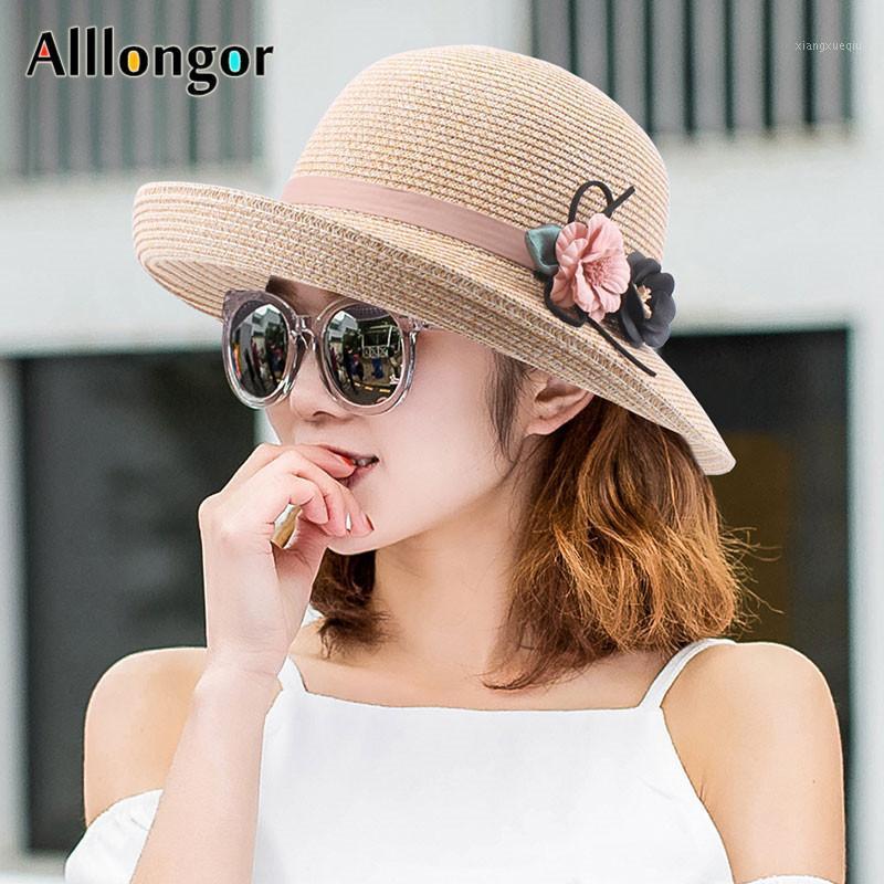 High Quality Straw Hat Women 2022 Summer Ladies Beach Sun Hats Flower UV Protection Foldable Cap Travel Holiday Panama Sunhat Wide Brim, Blue;gray
High Quality Straw Hat Women 2022 Summer Ladies Beach Sun Hats Flower UV Protection Foldable Cap Travel Holiday Panama Sunhat Wide Brim, Blue;gray