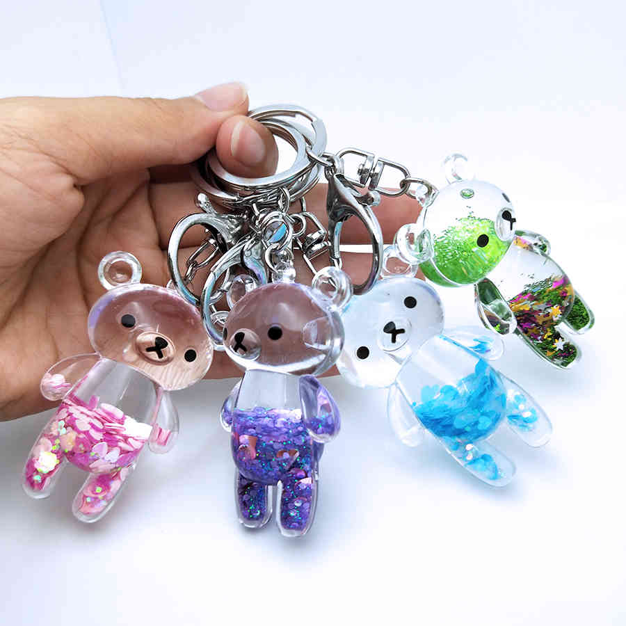 Keychain Moving Glitter Quicksand Liquid Sweet Bear Acryl Car Bag Accessories Hanger Women Kids Poison Drink, Silver
Keychain Moving Glitter Quicksand Liquid Sweet Bear Acryl Car Bag Accessories Hanger Women Kids Poison Drink, Silver