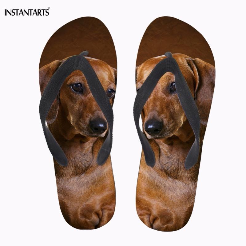 Slippers INSTANTARTS Lovely 3D Animal Dachshund Dog Print Girl Summer Beach Flip Flops Lightweight Unisex Sandals Women's Shoes, Black
Slippers INSTANTARTS Lovely 3D Animal Dachshund Dog Print Girl Summer Beach Flip Flops Lightweight Unisex Sandals Women's Shoes, Black