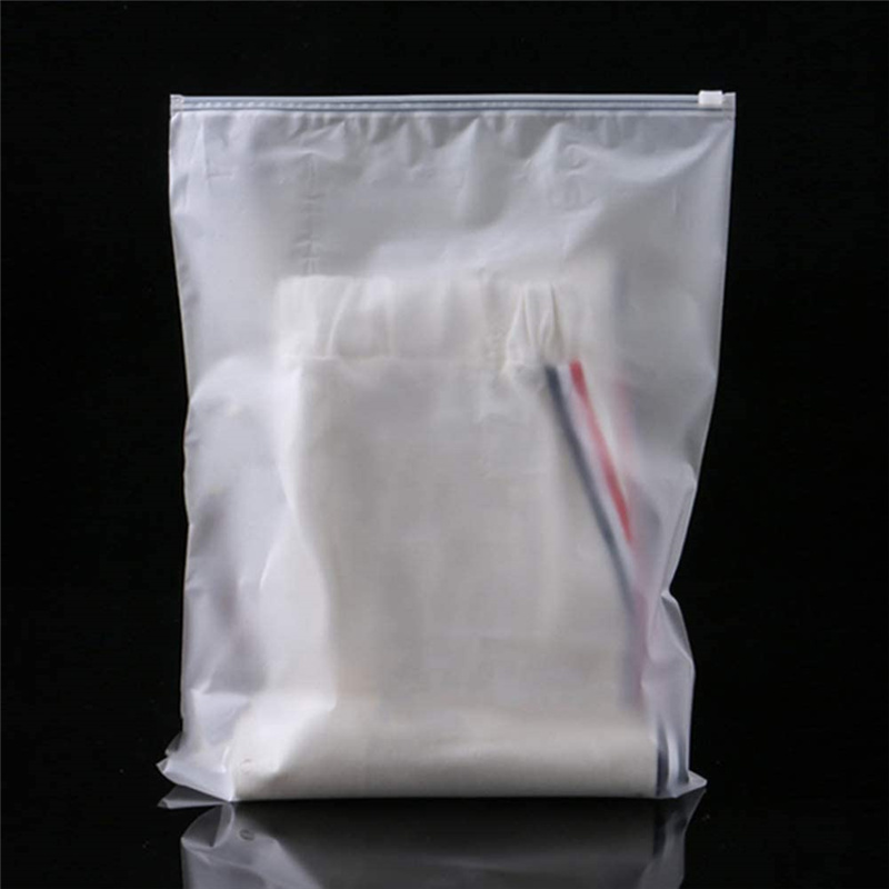 100pcs/lot Travelling Storage Bag Frosted Plastic Reclosable Zipper Package Bags Portable Packaging Pouch for Gift Clothes Jewelry