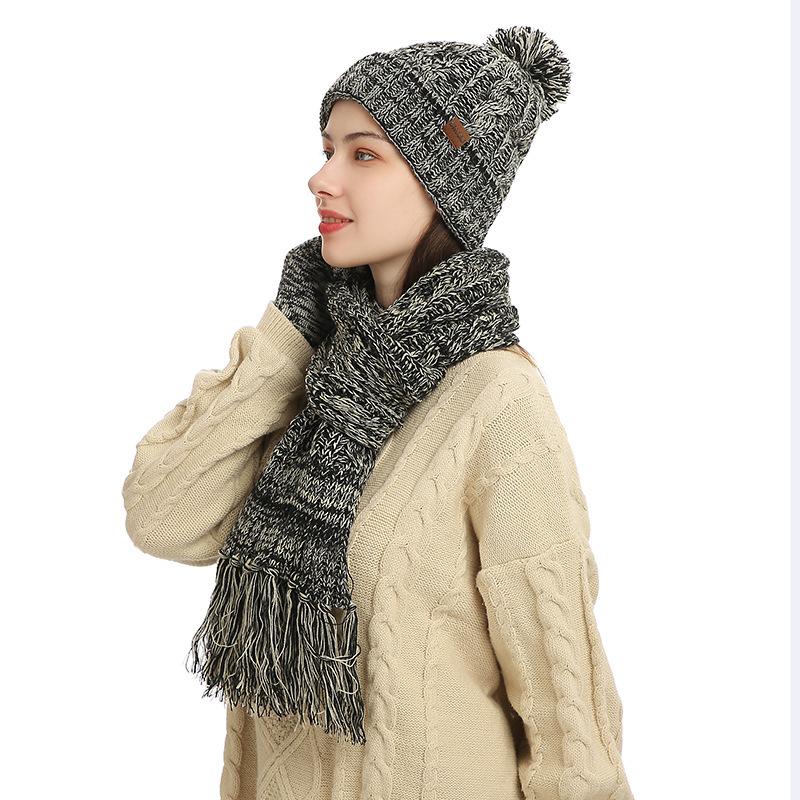 Hats, Scarves & Gloves Sets Men's And Women's Autumn Winter Color Tassel Knitted Warm Hat Scarf Touch Screen 3-piece Set, Blue;gray
Hats, Scarves & Gloves Sets Men's And Women's Autumn Winter Color Tassel Knitted Warm Hat Scarf Touch Screen 3-piece Set, Blue;gray