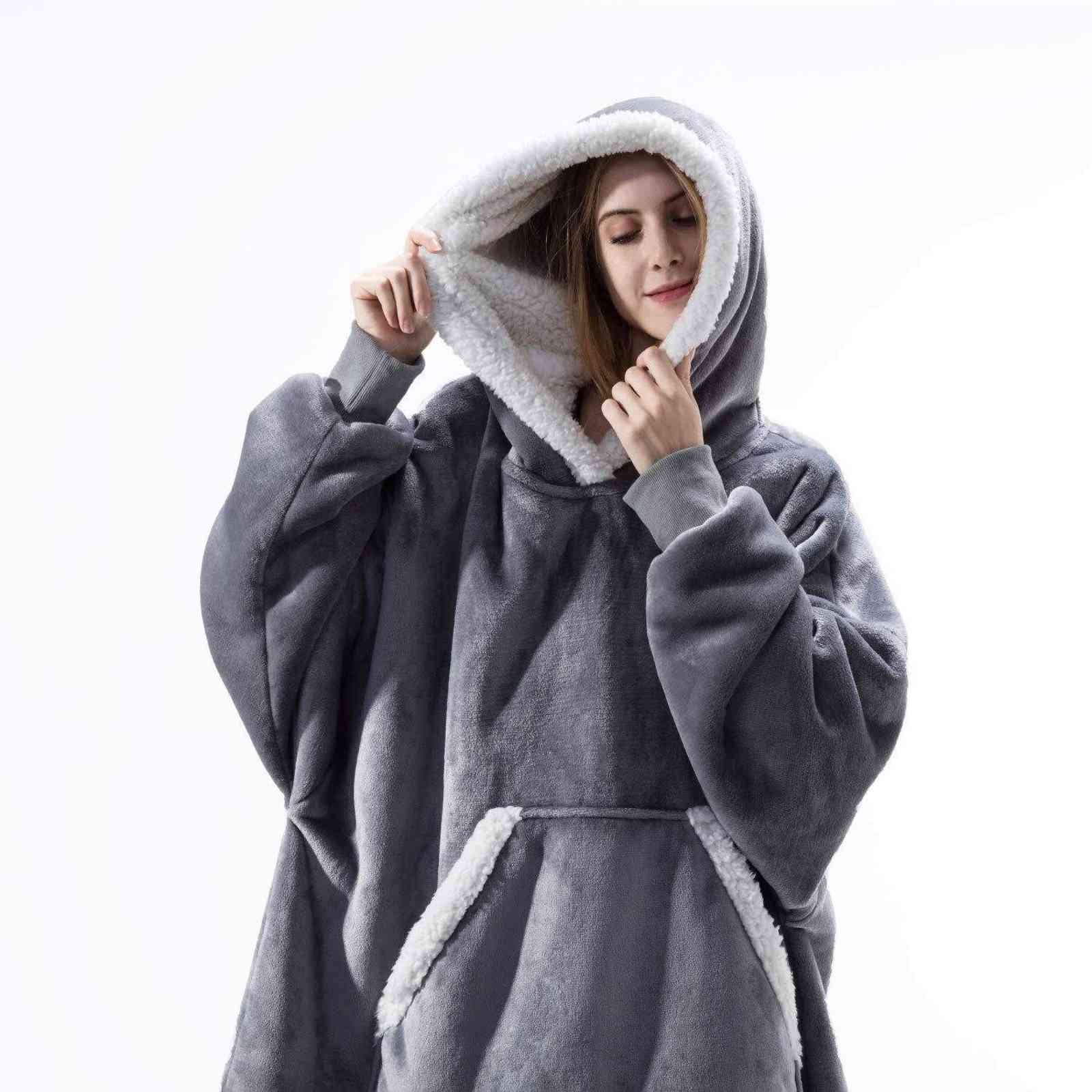 Women Oversized Hoodie Sweatshirt Winter Fleece Giant Wearable Blanket With Sleeves Hoodies Sweat Women Clothes Moletom Feminino Y1118, Hmy623 blue
Women Oversized Hoodie Sweatshirt Winter Fleece Giant Wearable Blanket With Sleeves Hoodies Sweat Women Clothes Moletom Feminino Y1118, Hmy623 blue