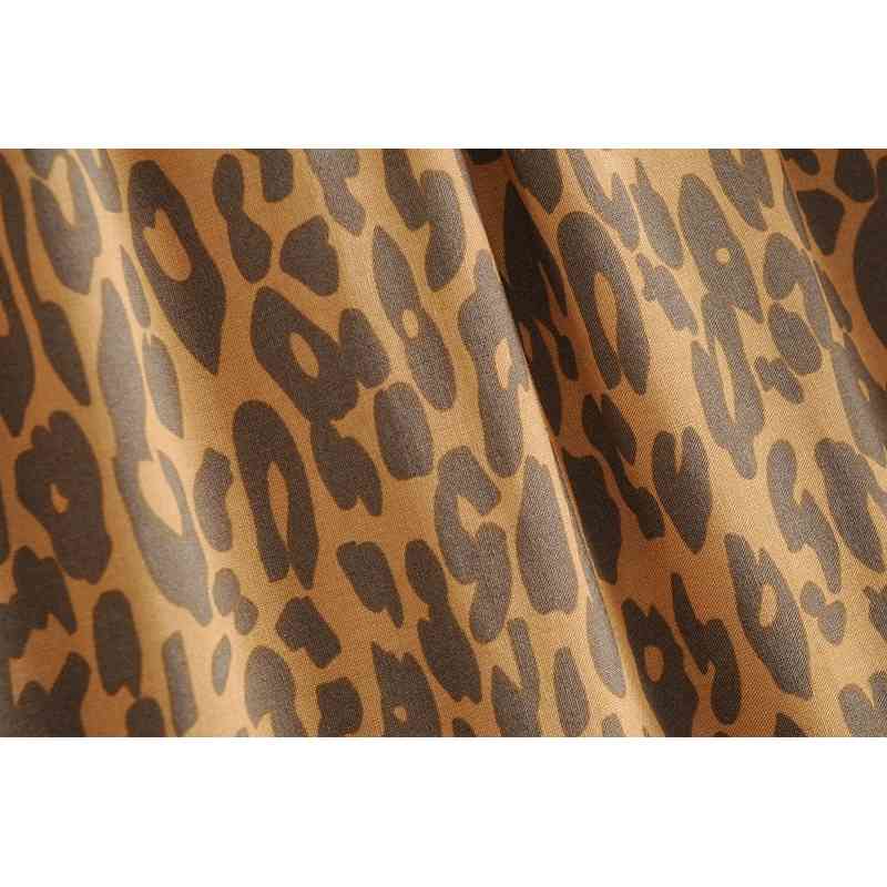 Bohemia Leopard Print Long Skirt Spliced Ruched Ruffle Hem Hippie Women Tassel Tie Bow Swing Skirts Holiday Beach 210429