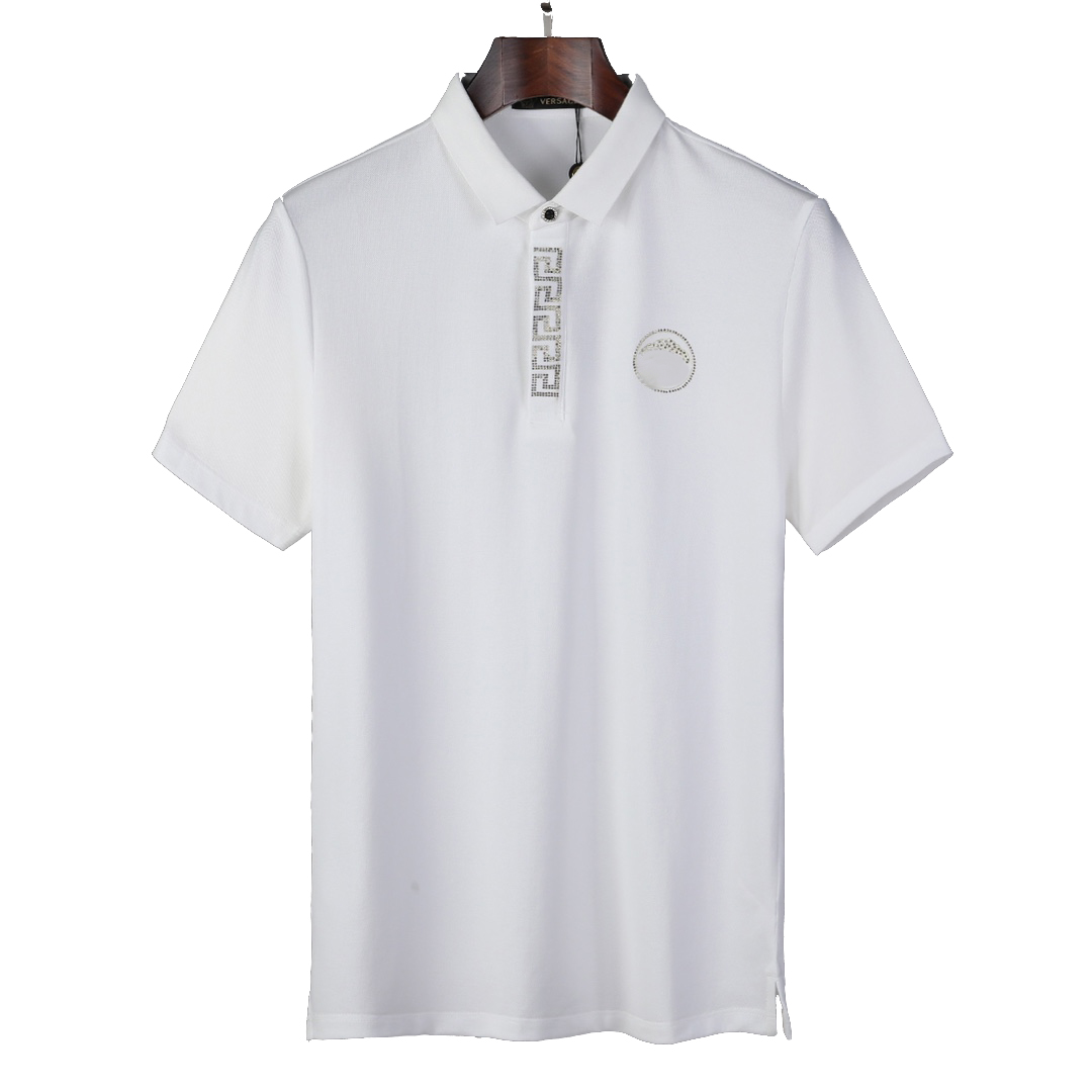 Fashion Designer Men's Polos Shirts Men short sleeve T-shirt original single Lapel shirt men's jacket sportswear jogging suit M-3XL#04, White;black 
Fashion Designer Men's Polos Shirts Men short sleeve T-shirt original single Lapel shirt men's jacket sportswear jogging suit M-3XL#04, White;black